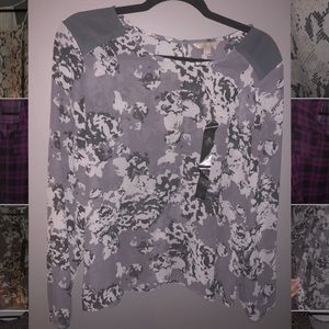 BANANA REPUBLIC FLORA SHEER BLOUSE 🌸